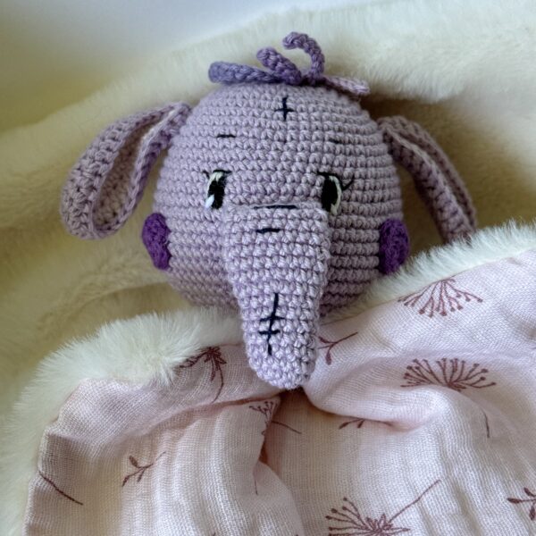 Doudou éléphant pour bébé "Eléphant des aurores douces"