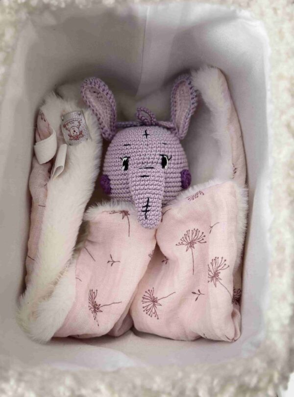 Doudou éléphant pour bébé "Eléphant des aurores douces"